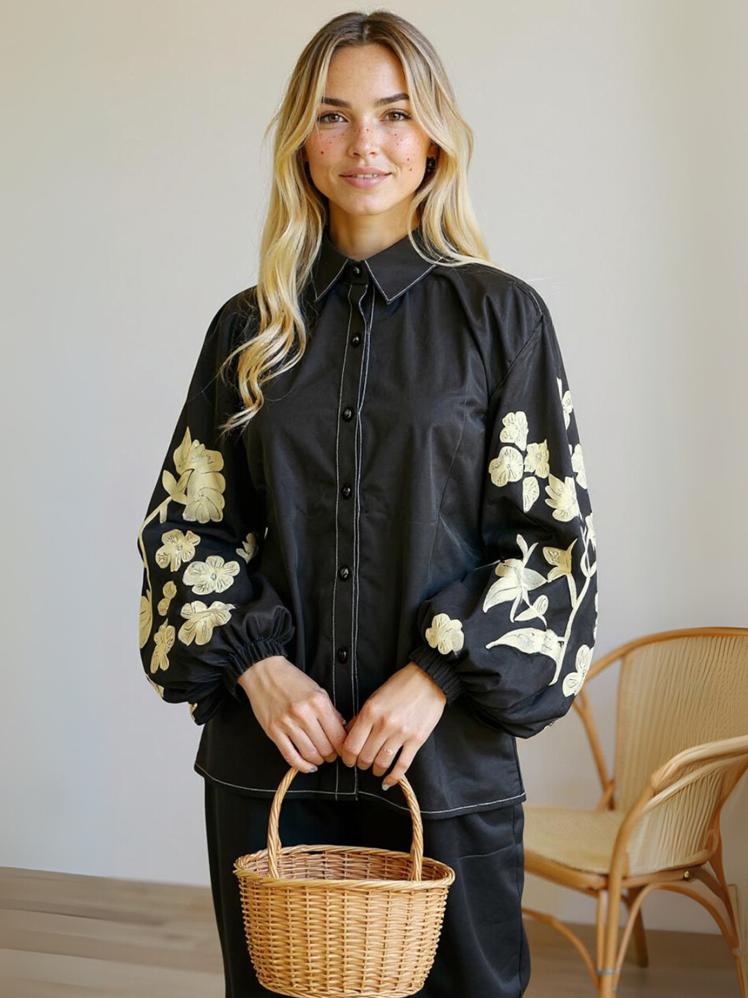 ZUMMER Embordered  Cotton Shirt With Trouser Co-Ords