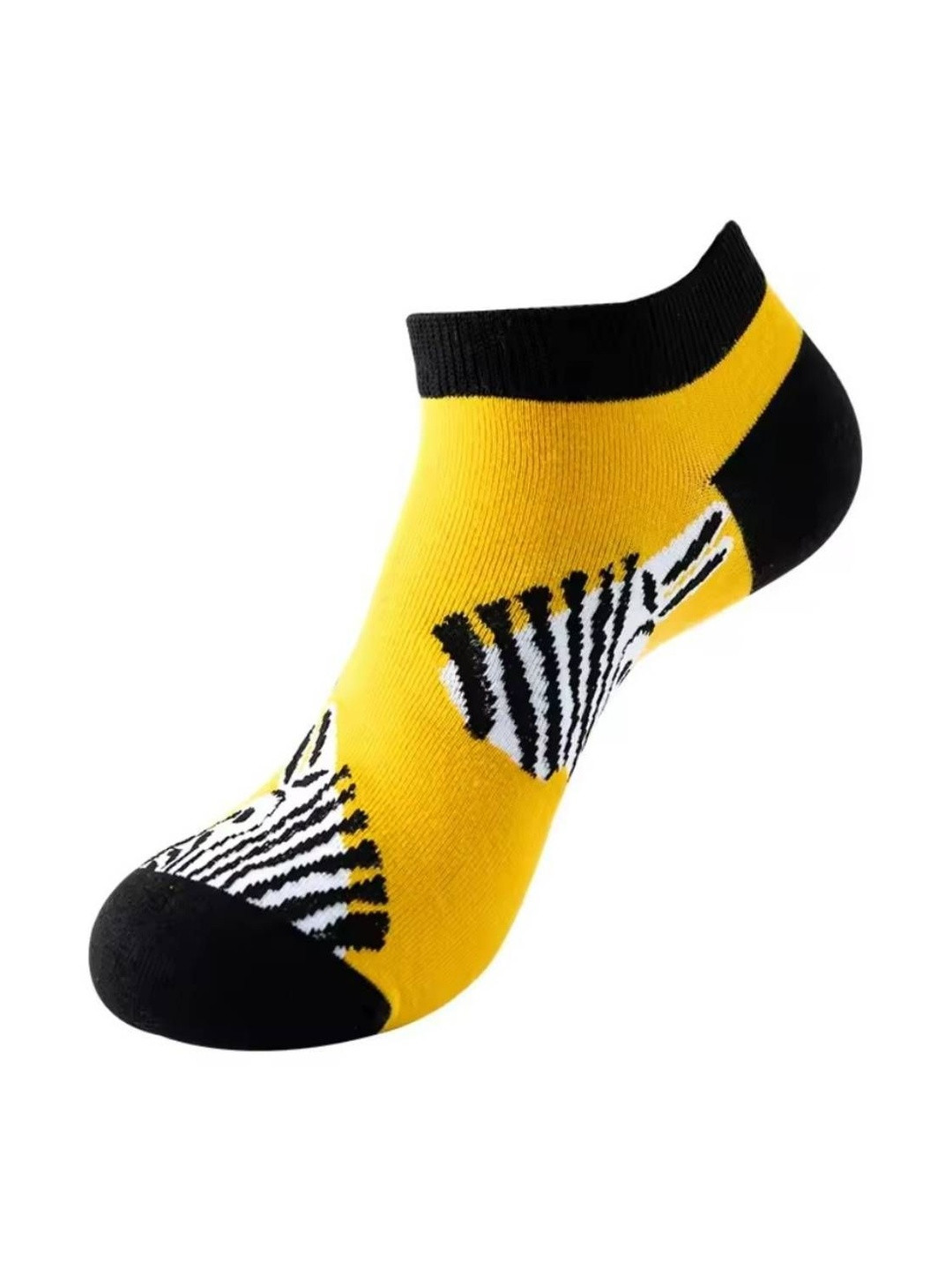 The Tie Hub Unisex Zebra Design Patterned Cotton Ankle Length Sock
