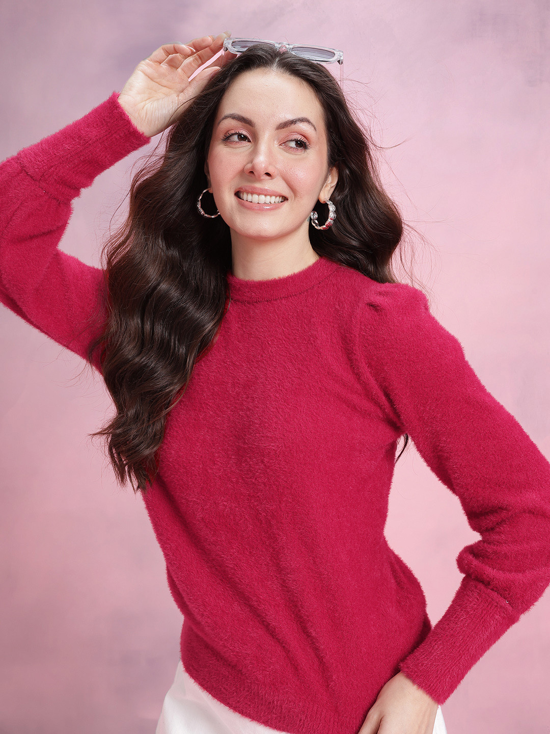 DressBerry Pullover with Fuzzy Detail