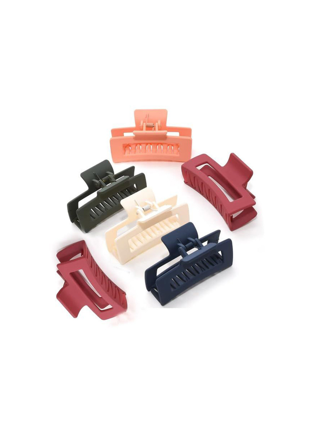 HANDBAG COLLECTION Women Set of 6 Plastic Claw Clip