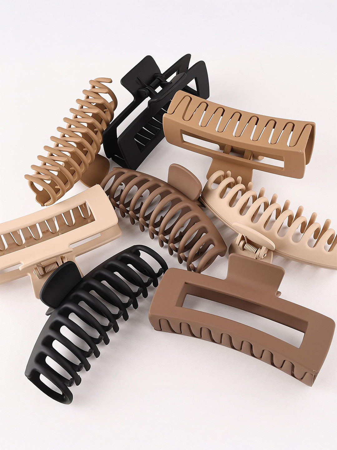 Nayakk Women Set of 6 light and Dark combination Designes  Claw Clip