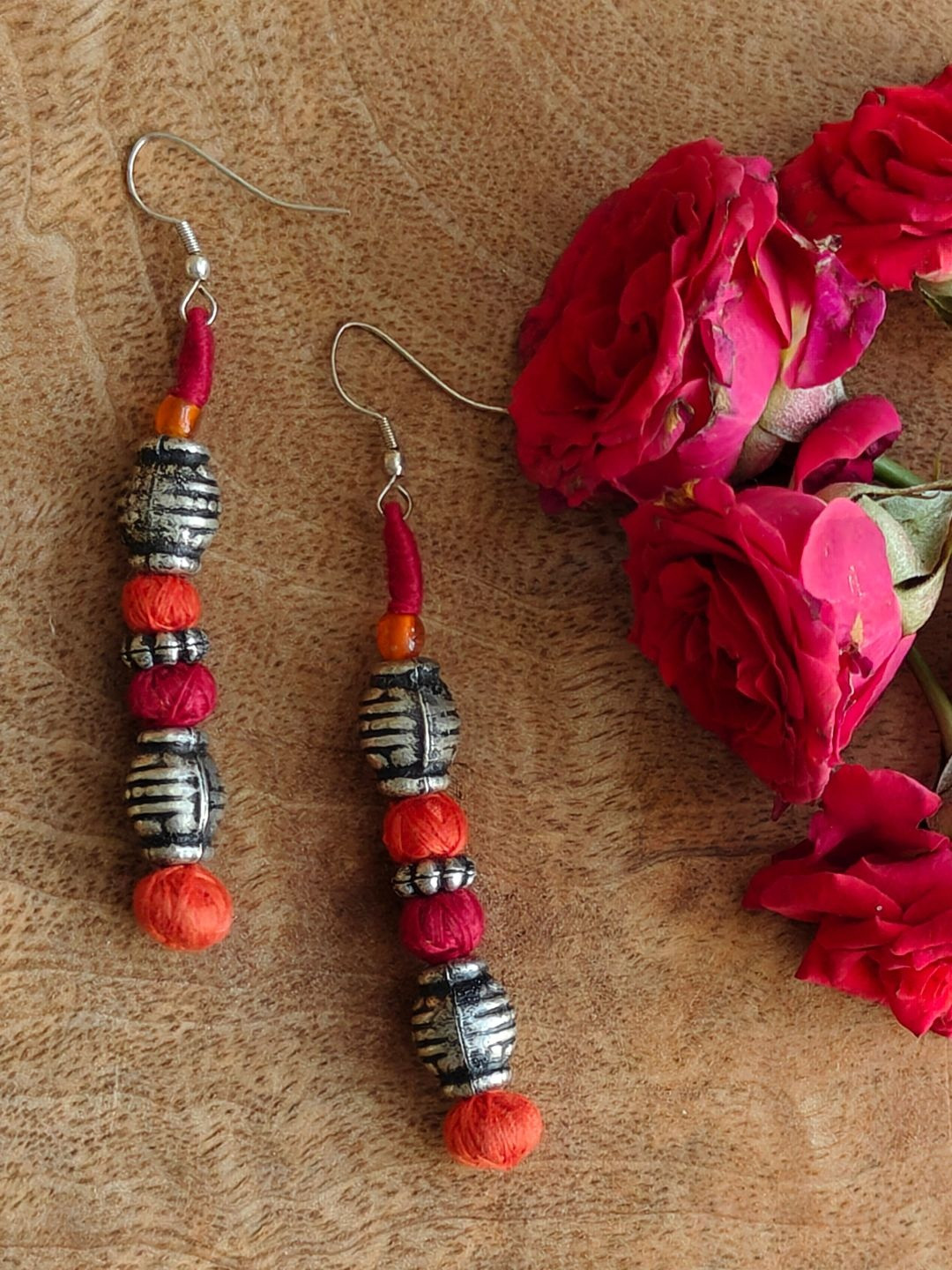 Weaves of Tradition Contemporary Drop Earrings