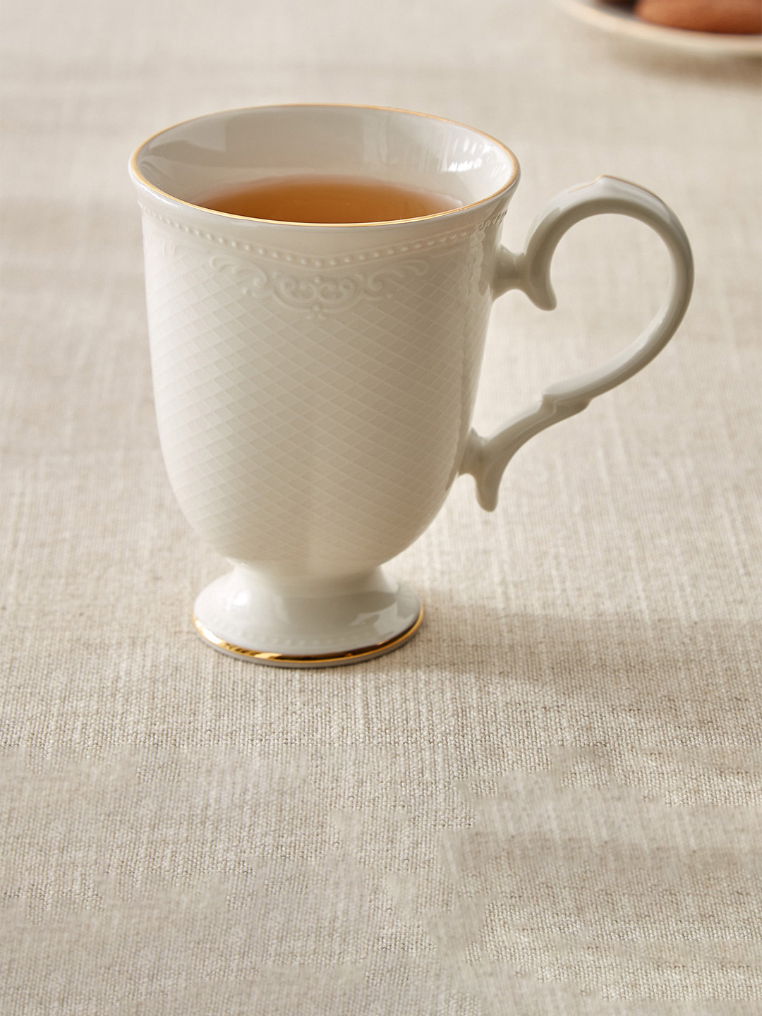 Home Centre Marshmallow Ext Sicily White Textured Dishwasher Safe Coffee Mug