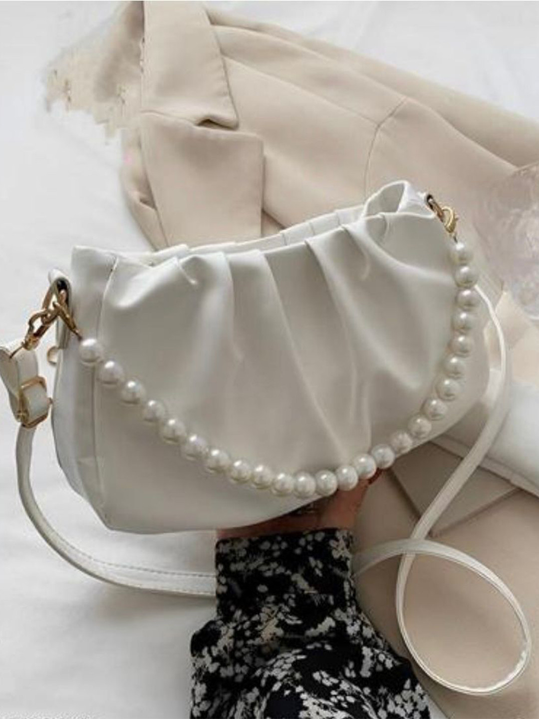 Random Enterprises PU Half Moon Sling Bag