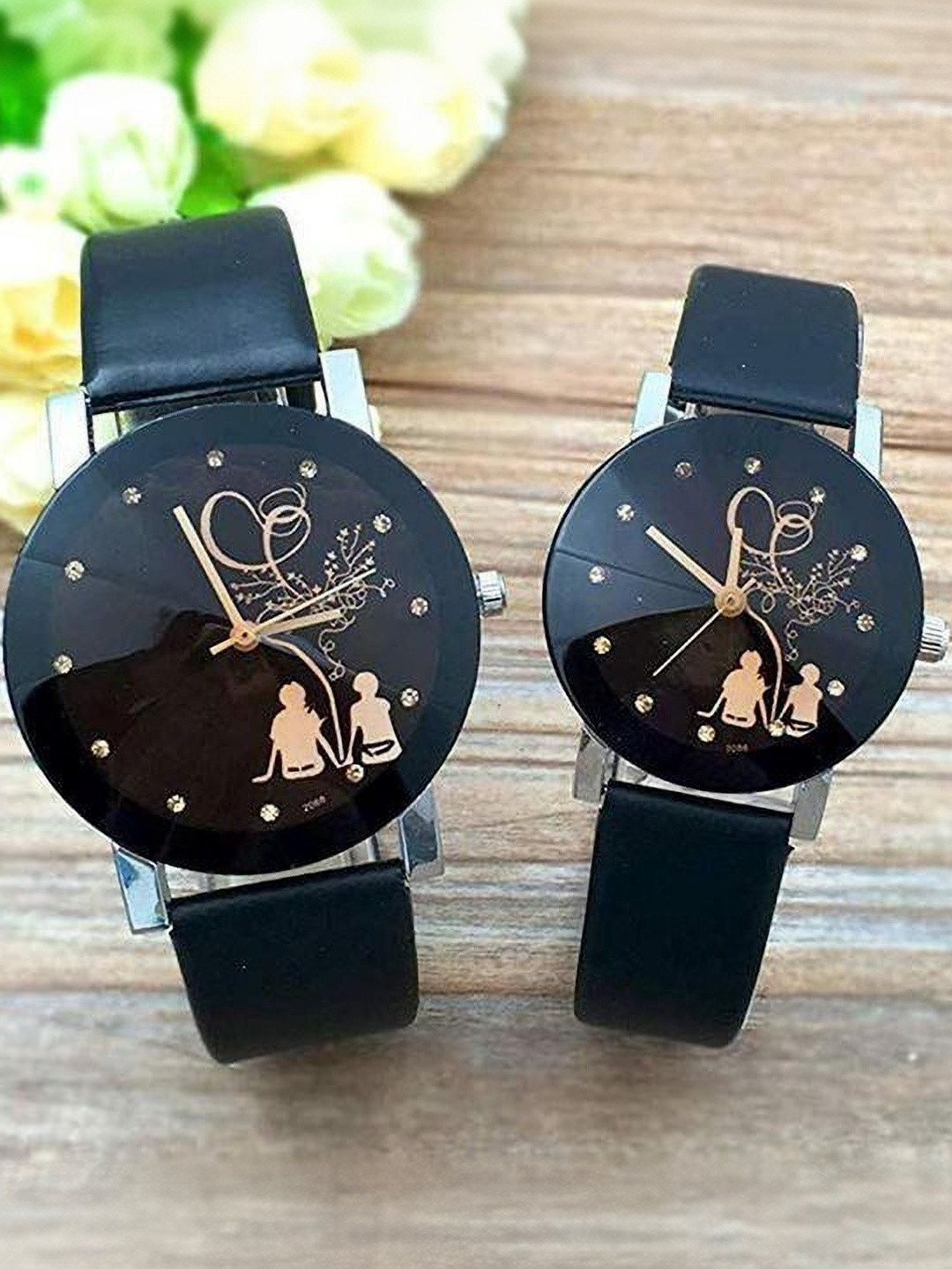 SZN Men Set Of 2 Stainless Steel Dial & Straps Analogue Watch NEW-COUPLE_695