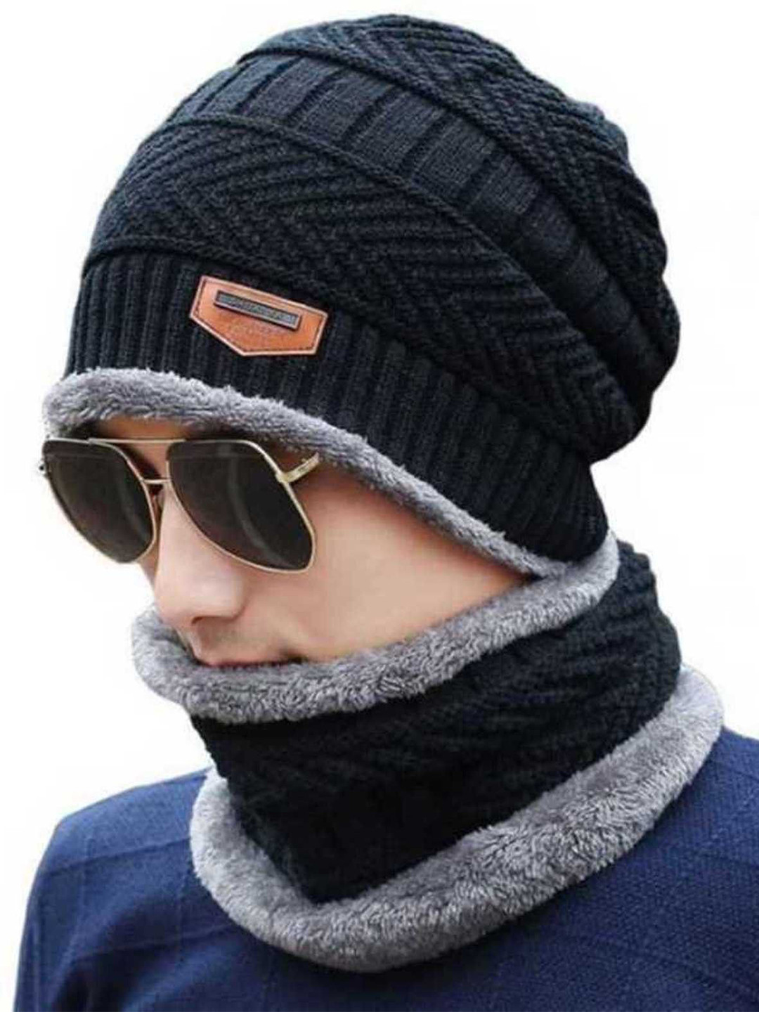 FLEXCYCAP Men Woollen Beanie with Neck Cover