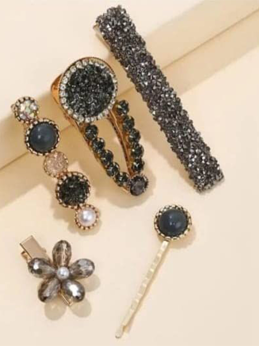 HANDBAG COLLECTION Women Set of 5 Korean Clips and Pins