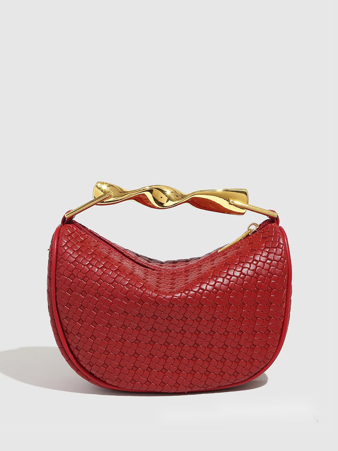bebe Half Moon Textured Handheld Bag