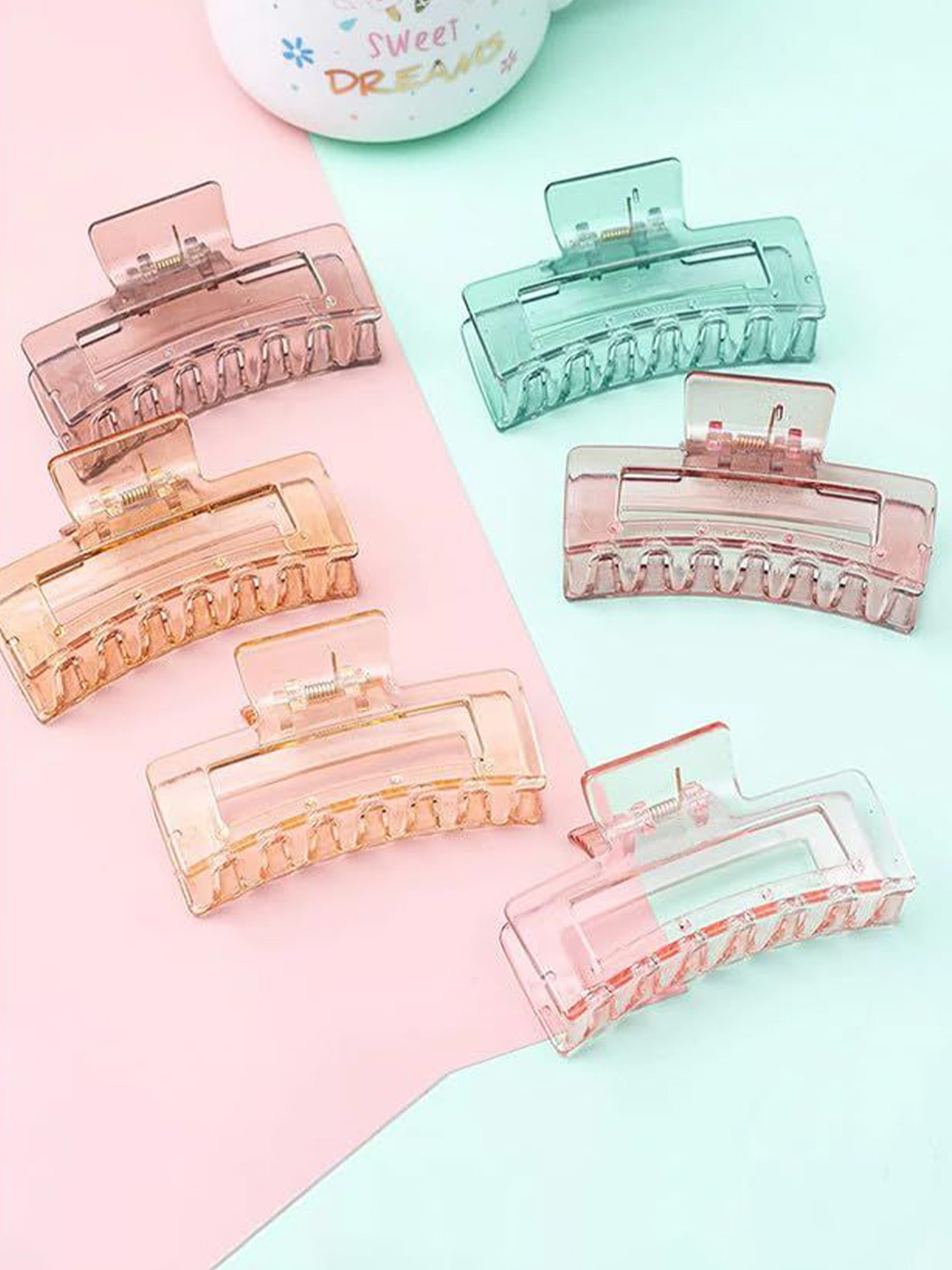 badodiya's Women Set Of 4 Chrome Finished Claw Clip