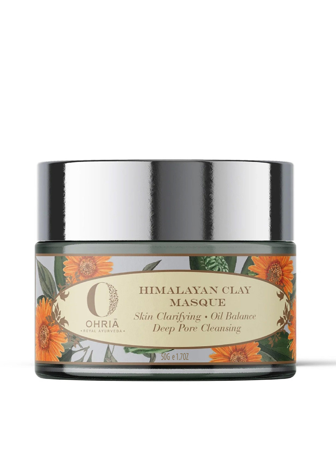 OHRIA AYURVEDA Himalayan Clay Masque For Skin Clarifying & Oil Balance - 50g