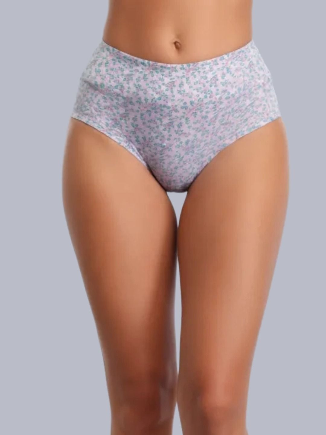 Eden Printed High Rise Full Coverage Pure Cotton Broad Belt Tummy Tucker Panty