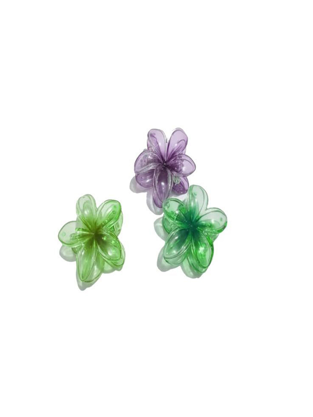 SHREEWATCHES Women Set of 3 Flower Claw Clip