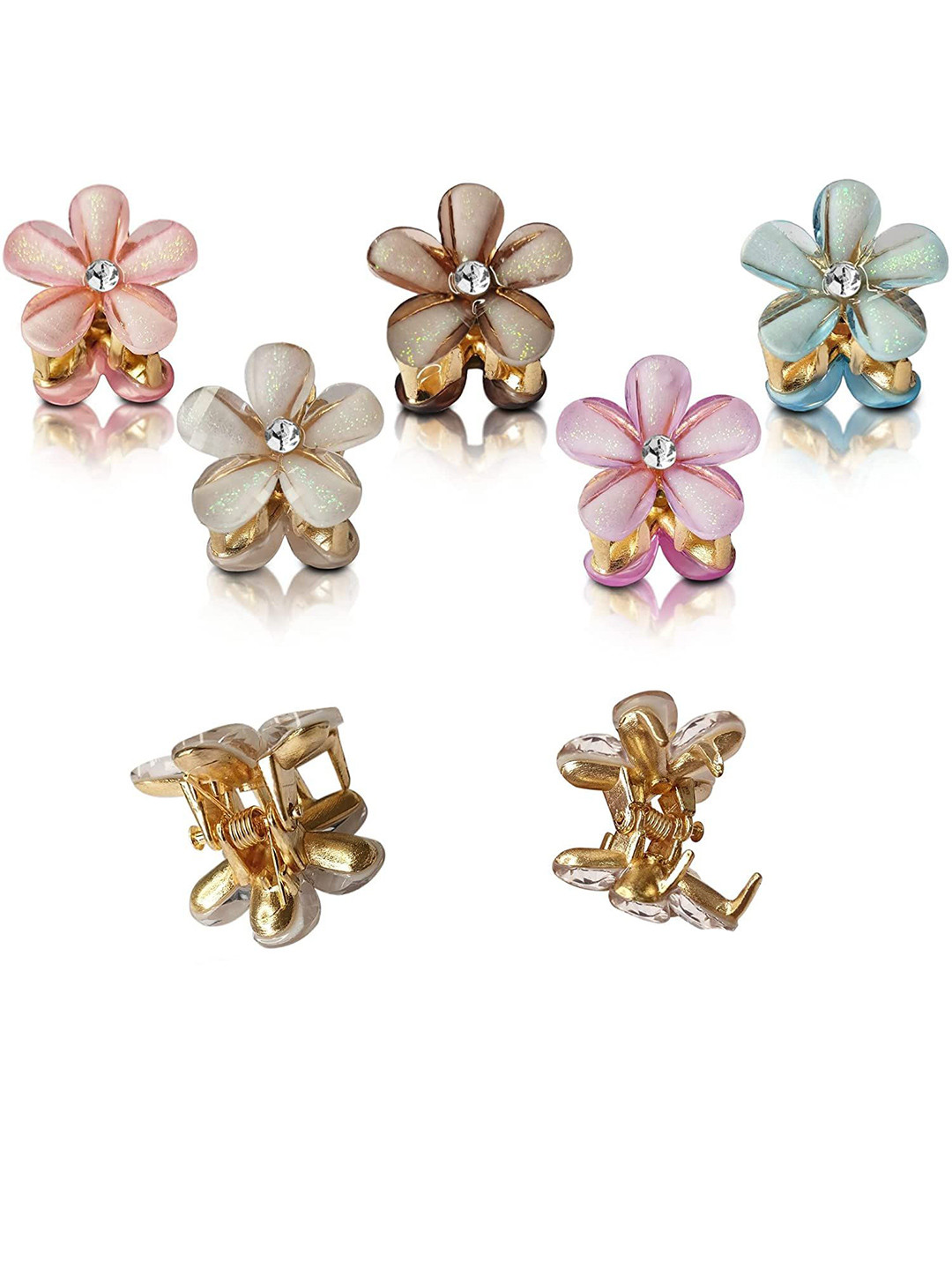 DOCTOR HEALTH SUPER SOFT Women Set of 5 Pearl Hair Claw Clip