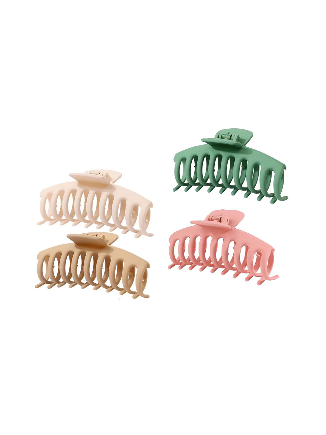 KHANBAGSTORE Women Set of 4 Big Hair Claw Clip