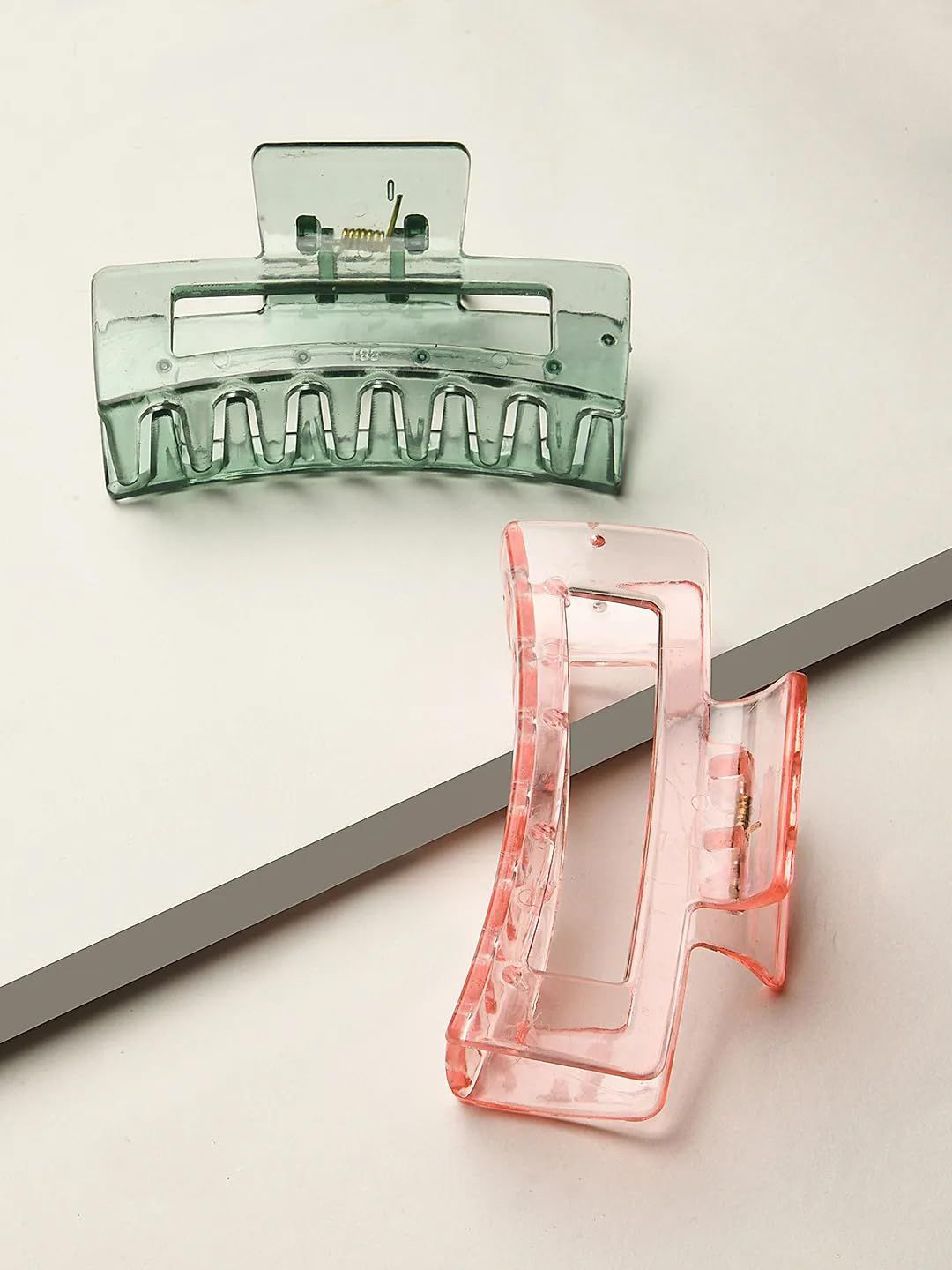 HANDBAG COLLECTION Women Set of 5 Chrome Finished Claw Clip