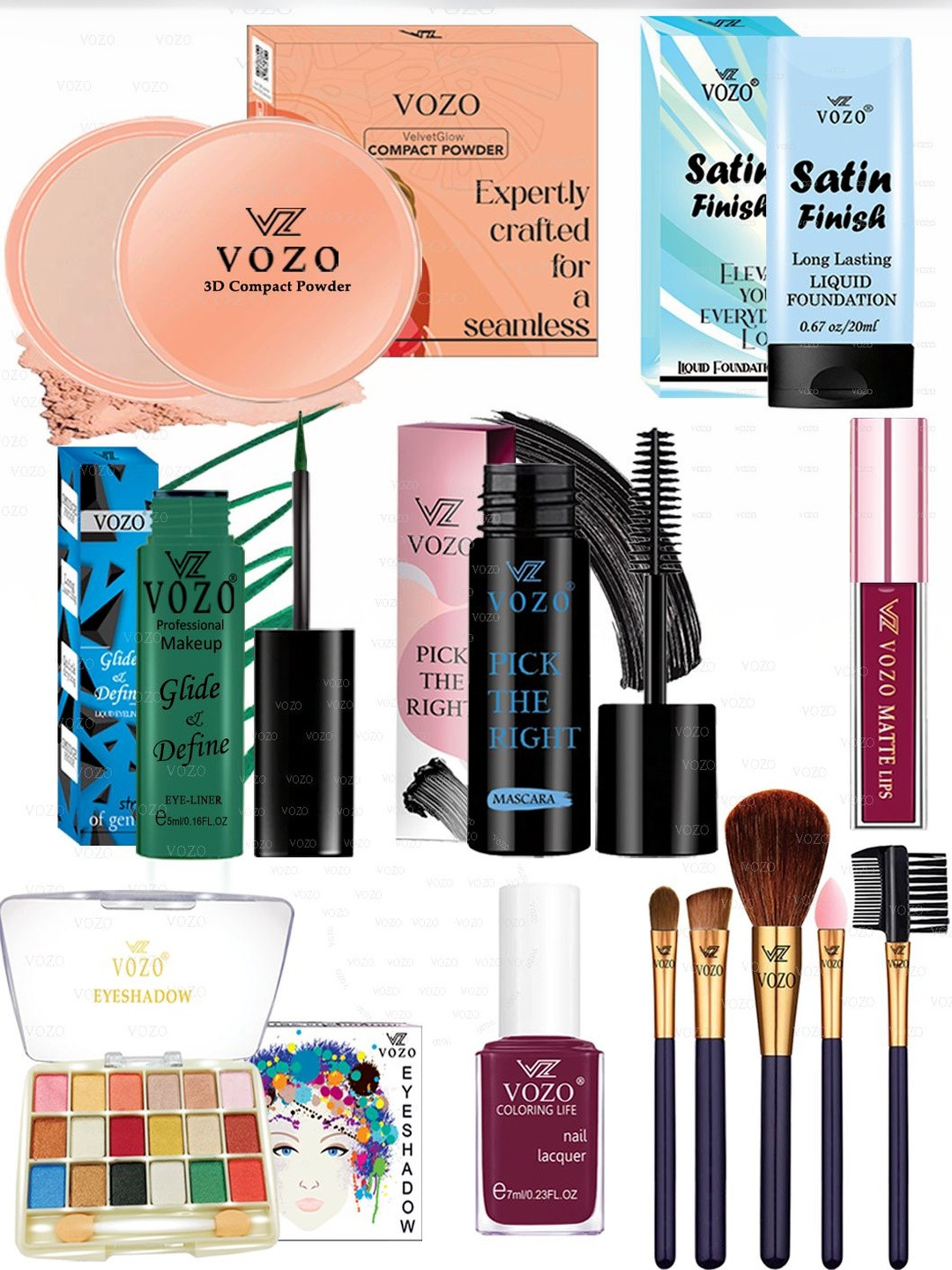 VOZO Set Of 12 Long Lasting Makeup Kit