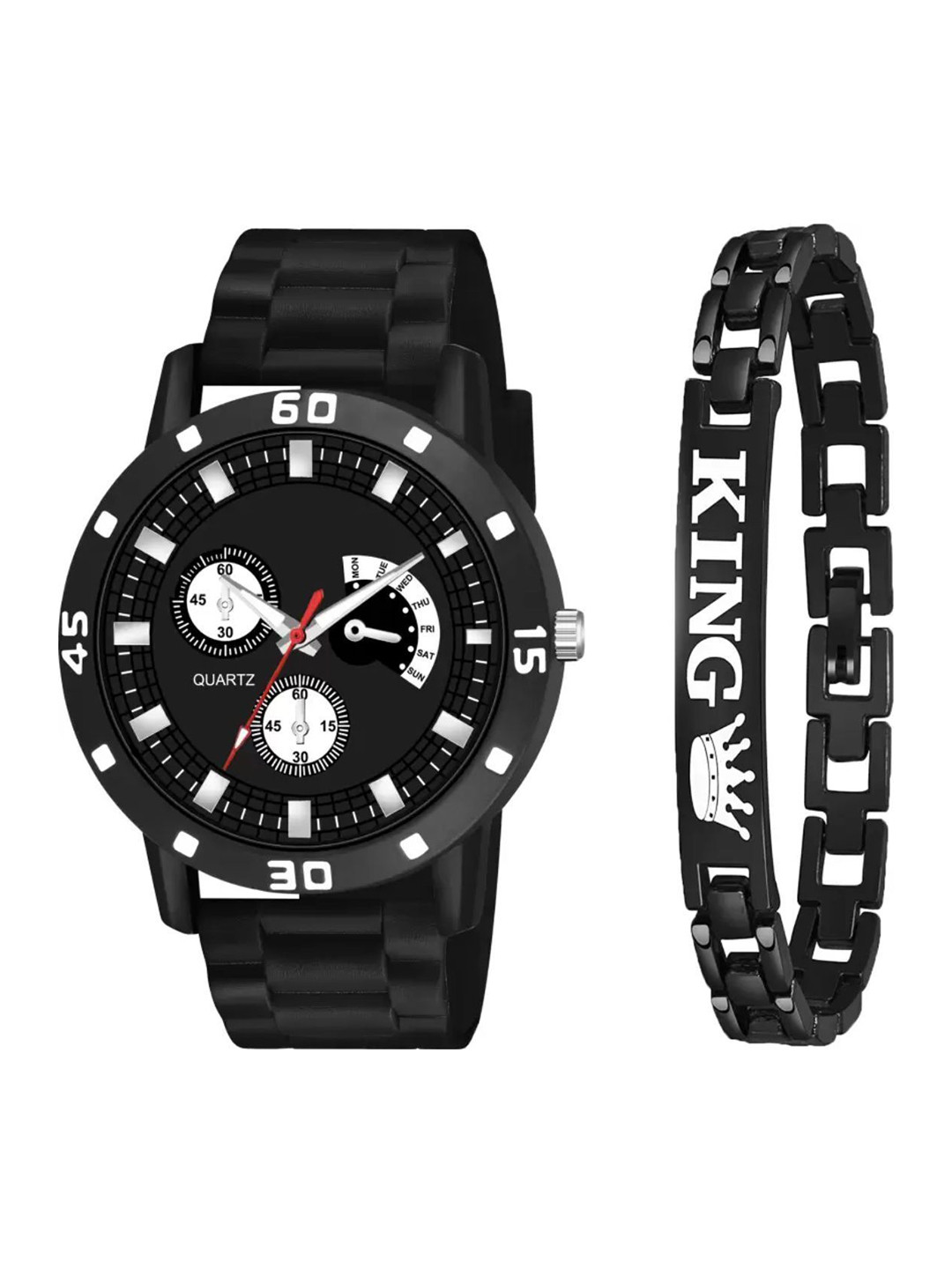 Miss Perfect Unisex Dial & Straps Analogue Date Aperture Watch ACC35