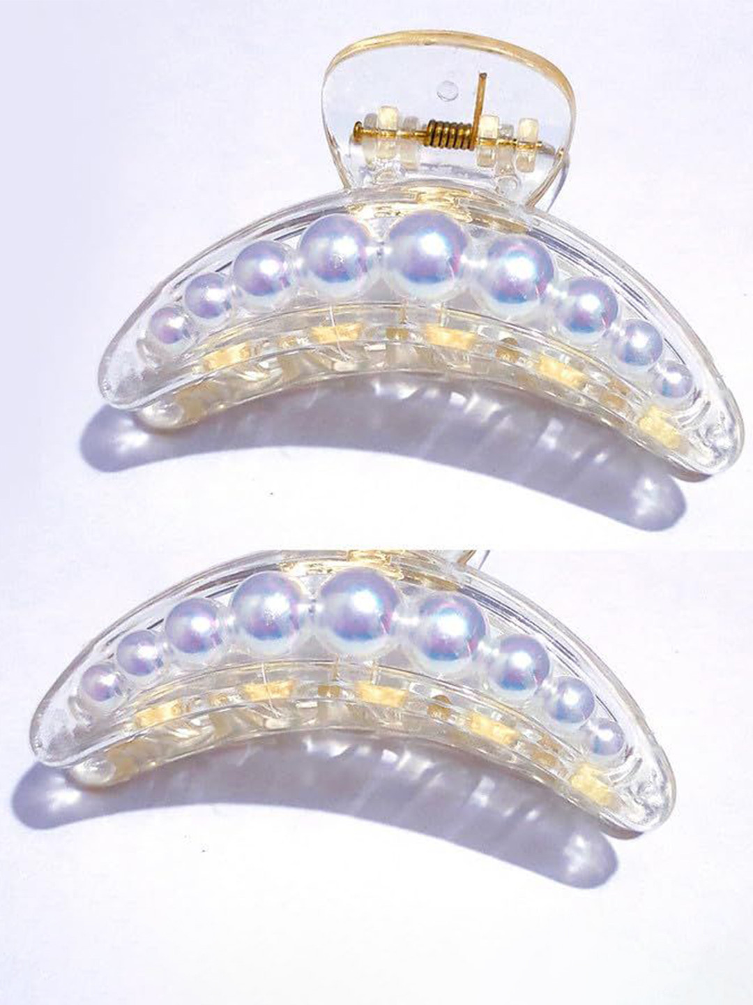 MADHAVWATCH Women Set of 2 Moon Shape Claw Clip