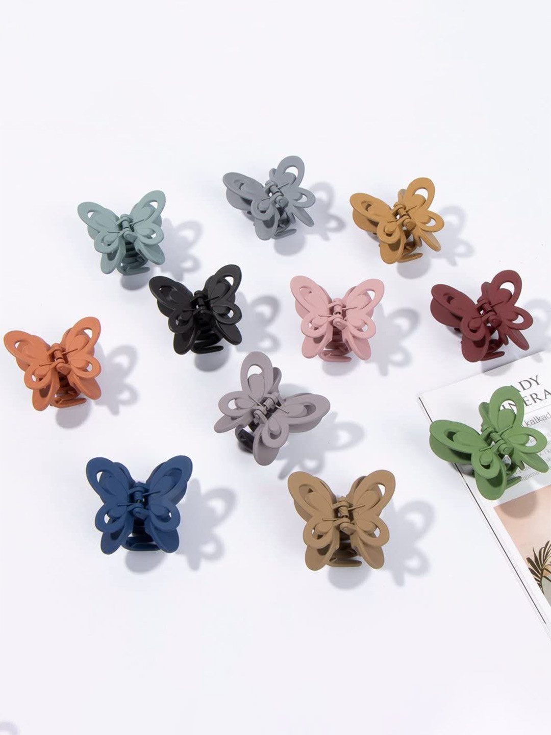 DailyObjects Women Set of 6 Mini Butterfly Hair Claw Clip