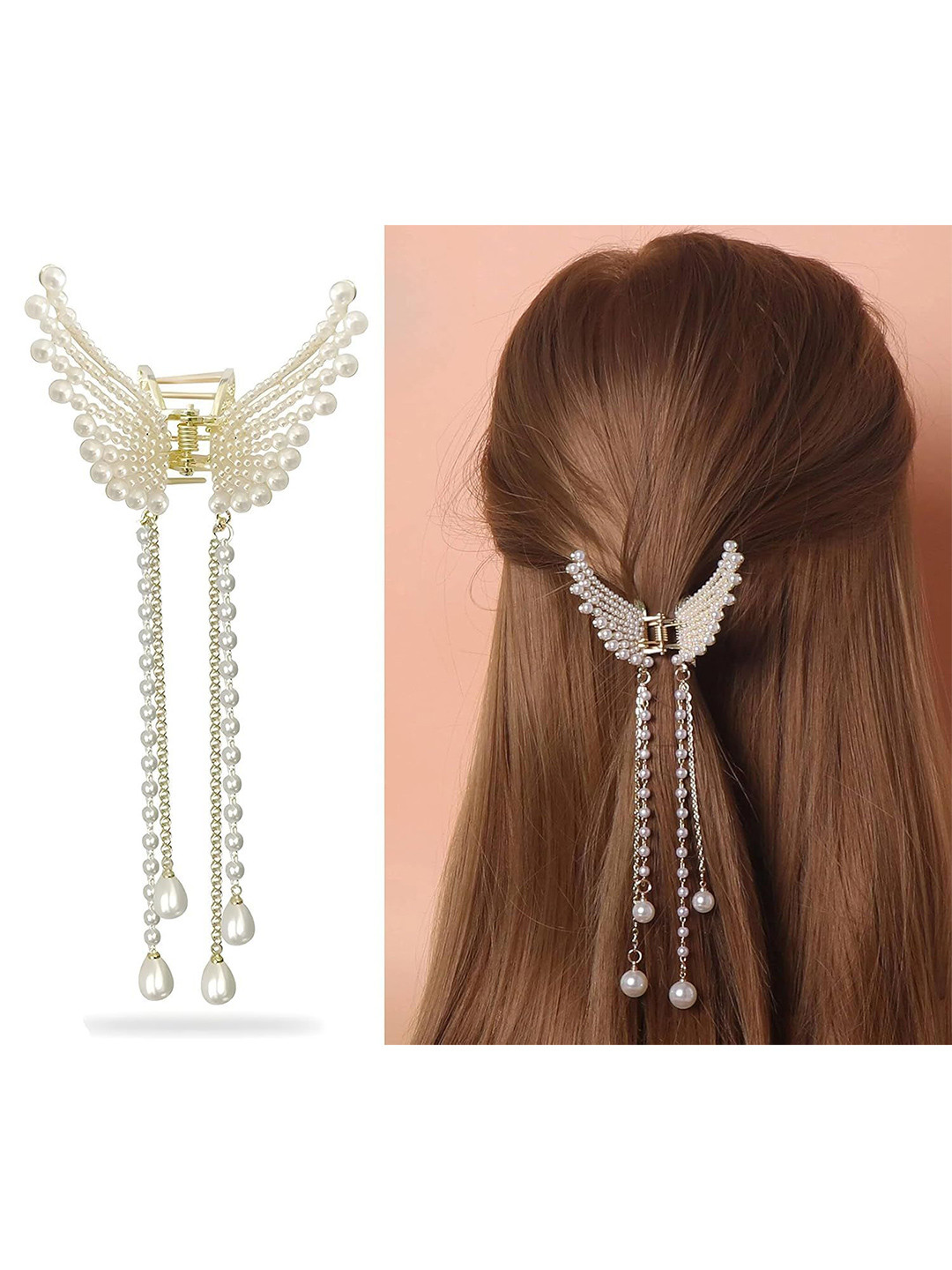 Watch junction Women Embellished Butterfly Shape Claw Clip