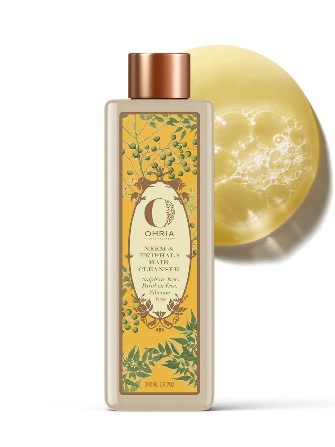 OHRIA AYURVEDA Neem & Triphala Unisex Hair Cleanser for Soothing Scalp 200ml