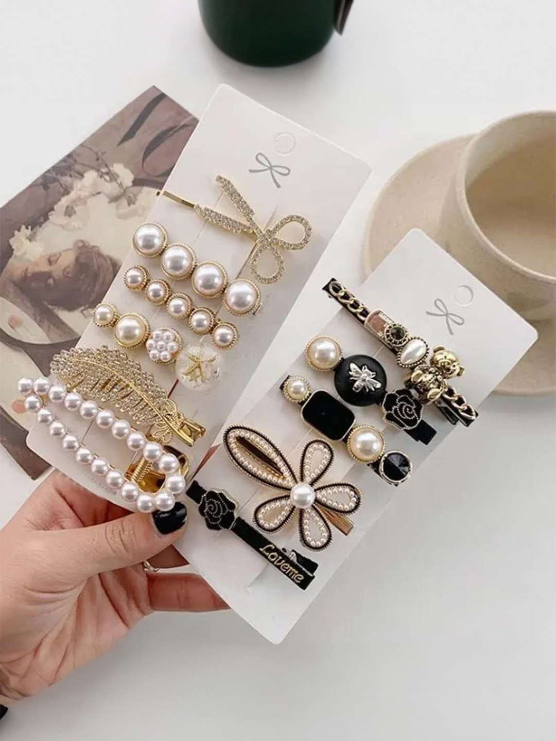 Axpro Women Set Of 11 Korean Alligator Hair Clip