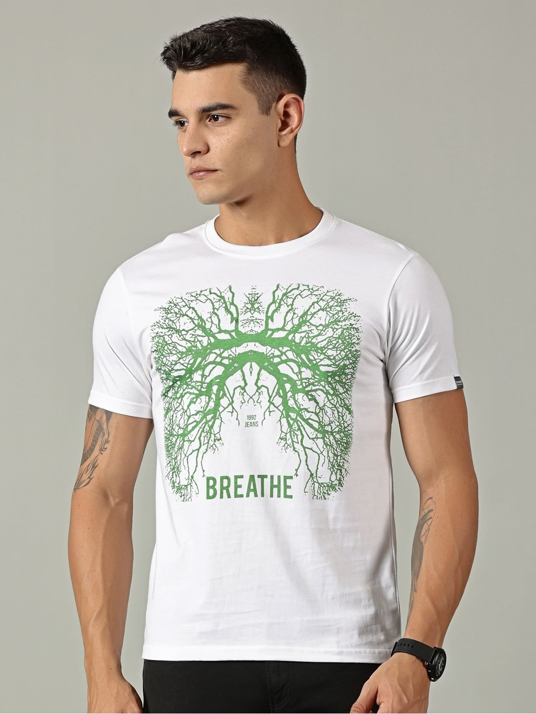 TRIGGER Men Printed Slim Fit T-shirt