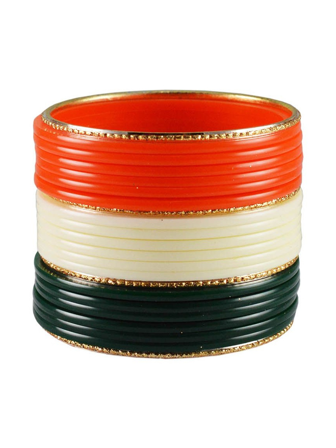 Vidhya Kangan Set Of 22 Tiranga Bangles