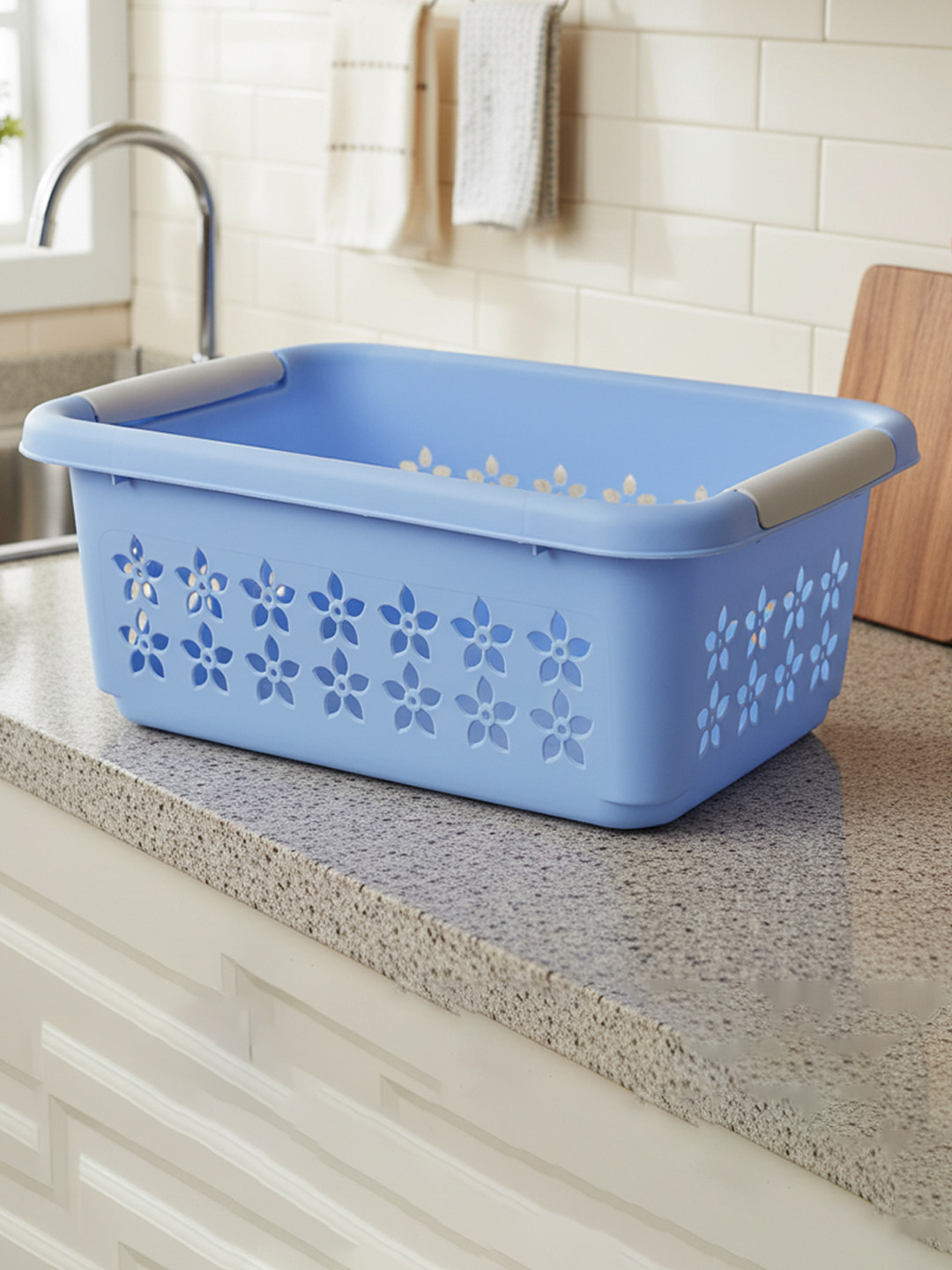 Kuber Industries Blue Rectangle Shape Multi-Utility Organiser