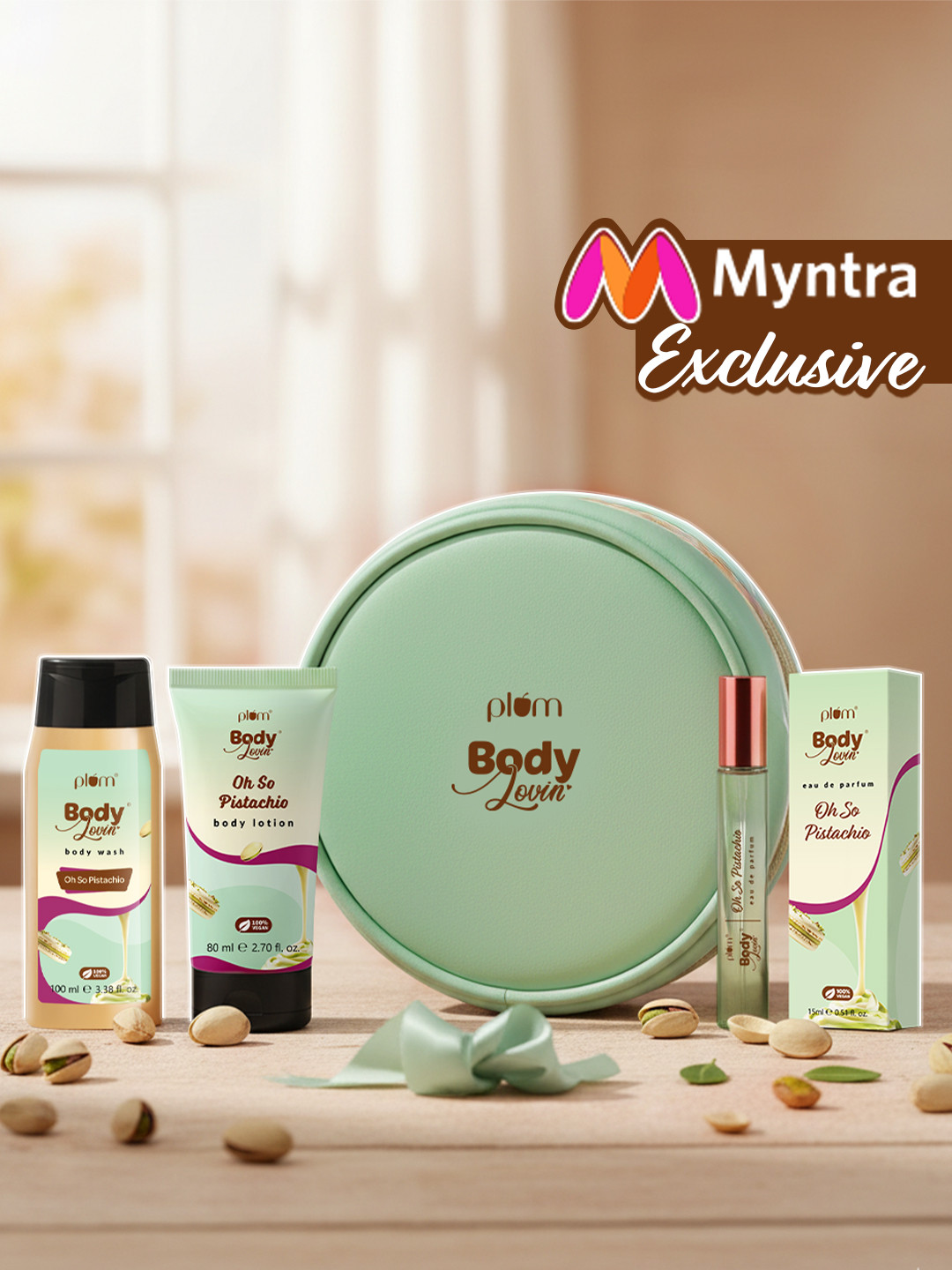 Plum Set Of 3 Body Lovin Oh So Pistachio Bath & Body Gift Set