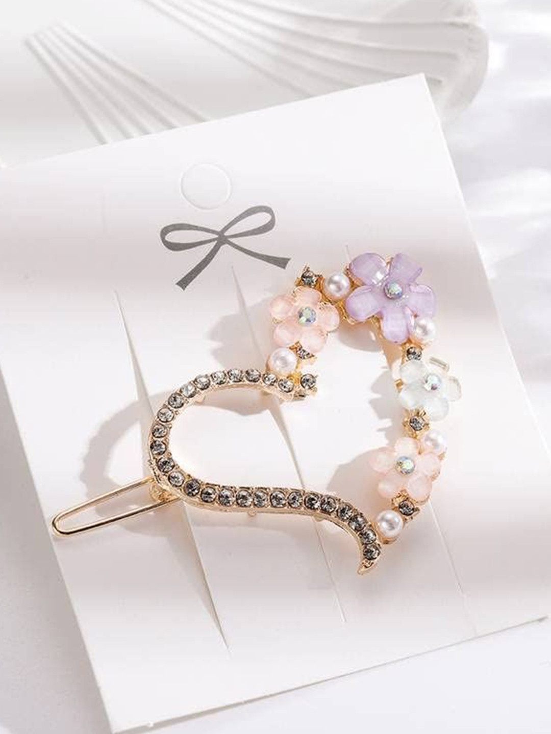 badodiya's Women Set of 4 Crystal Rhinestone Bobby Pins