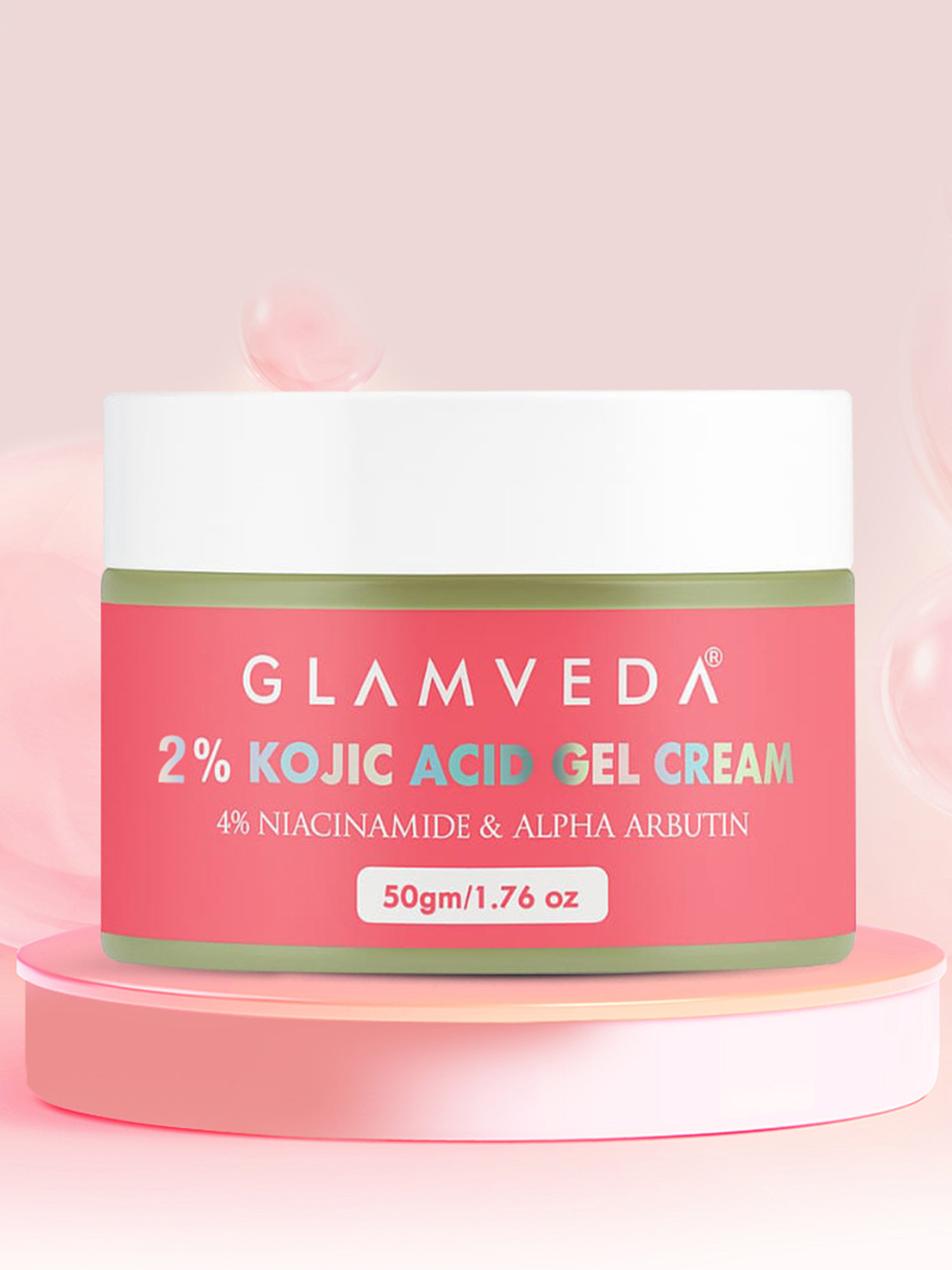 GLAMVEDA 2% Kojic Acid Gel Cream For Fades Dark Spots & Acne Scars- 50 g