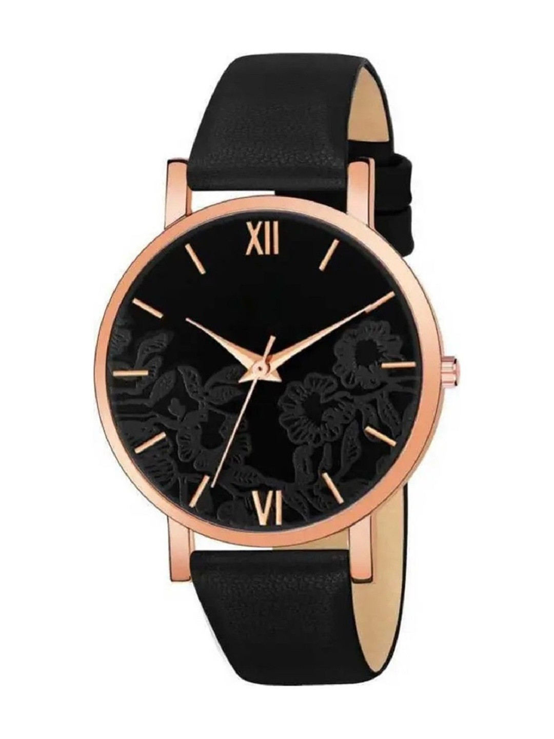 SZN Women Dial & Leather Straps Analogue Watch Rizly BlackSZNN36514407