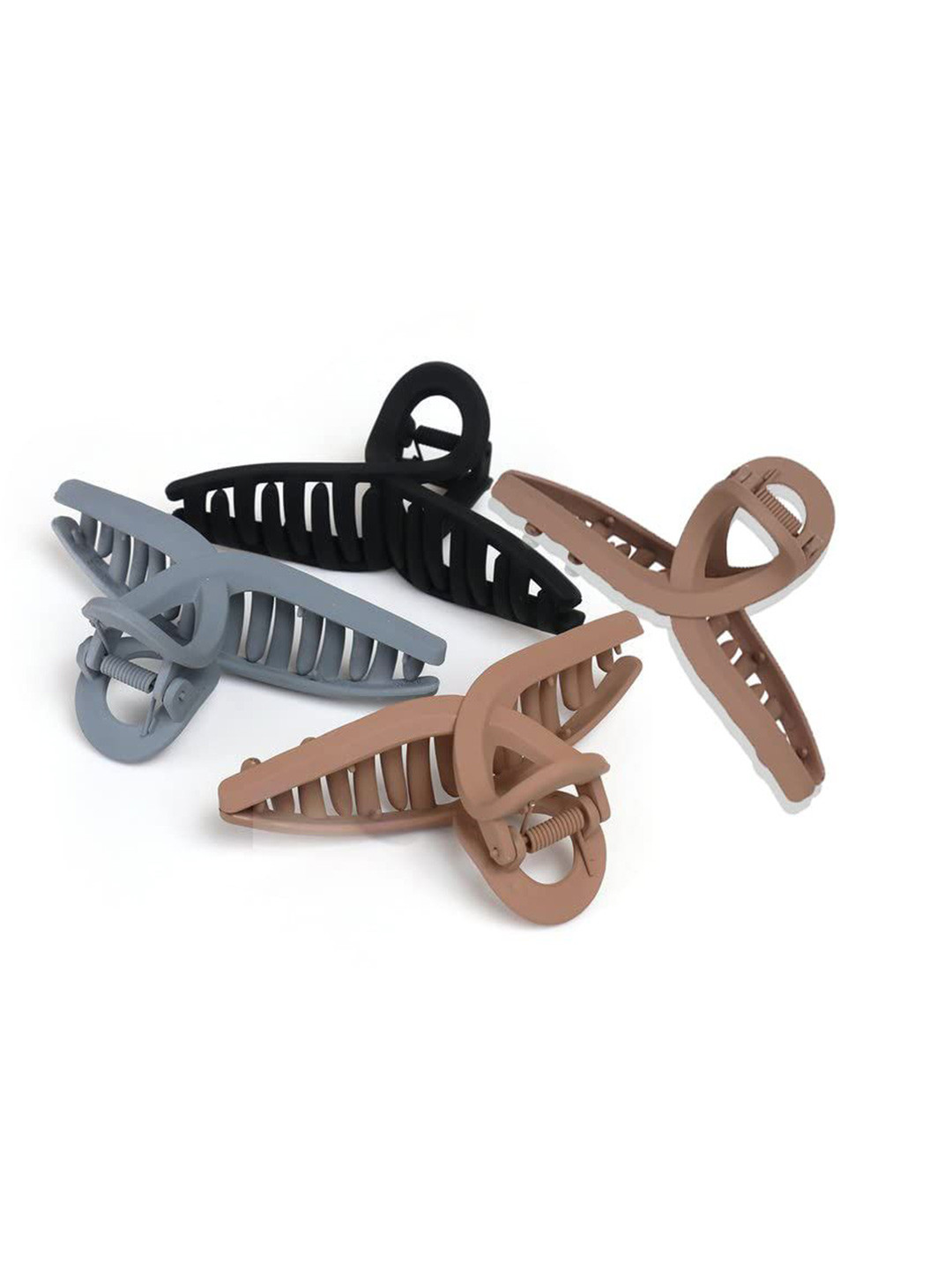 Nayakk Women Set of 4 T Shape Plastic Hair Clutchers