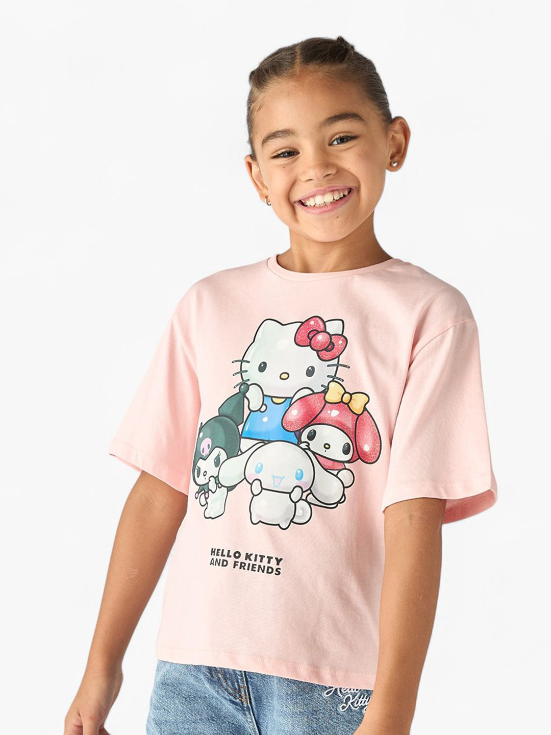 Juniors by Babyshop Girls Hello Kitty and Friends Printed Cotton T-shirt