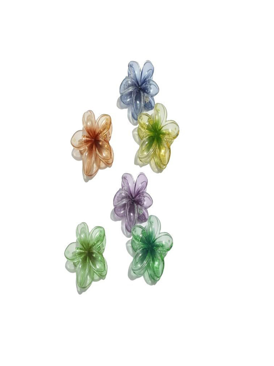GOWRI TEX Women Set of 6 Flower Shaped Claw Clip
