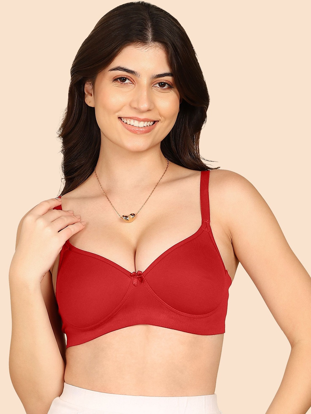 KOMLI Bonded Breathable Cotton Full Coverage Padded Bra