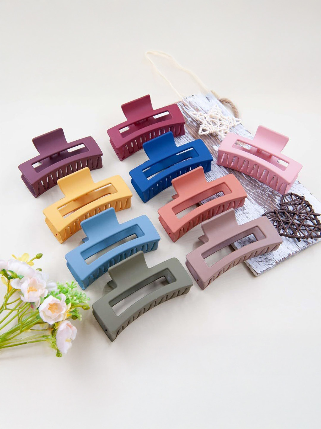 SH FSN Women Set Of 6 Matt Finished Claw Clip