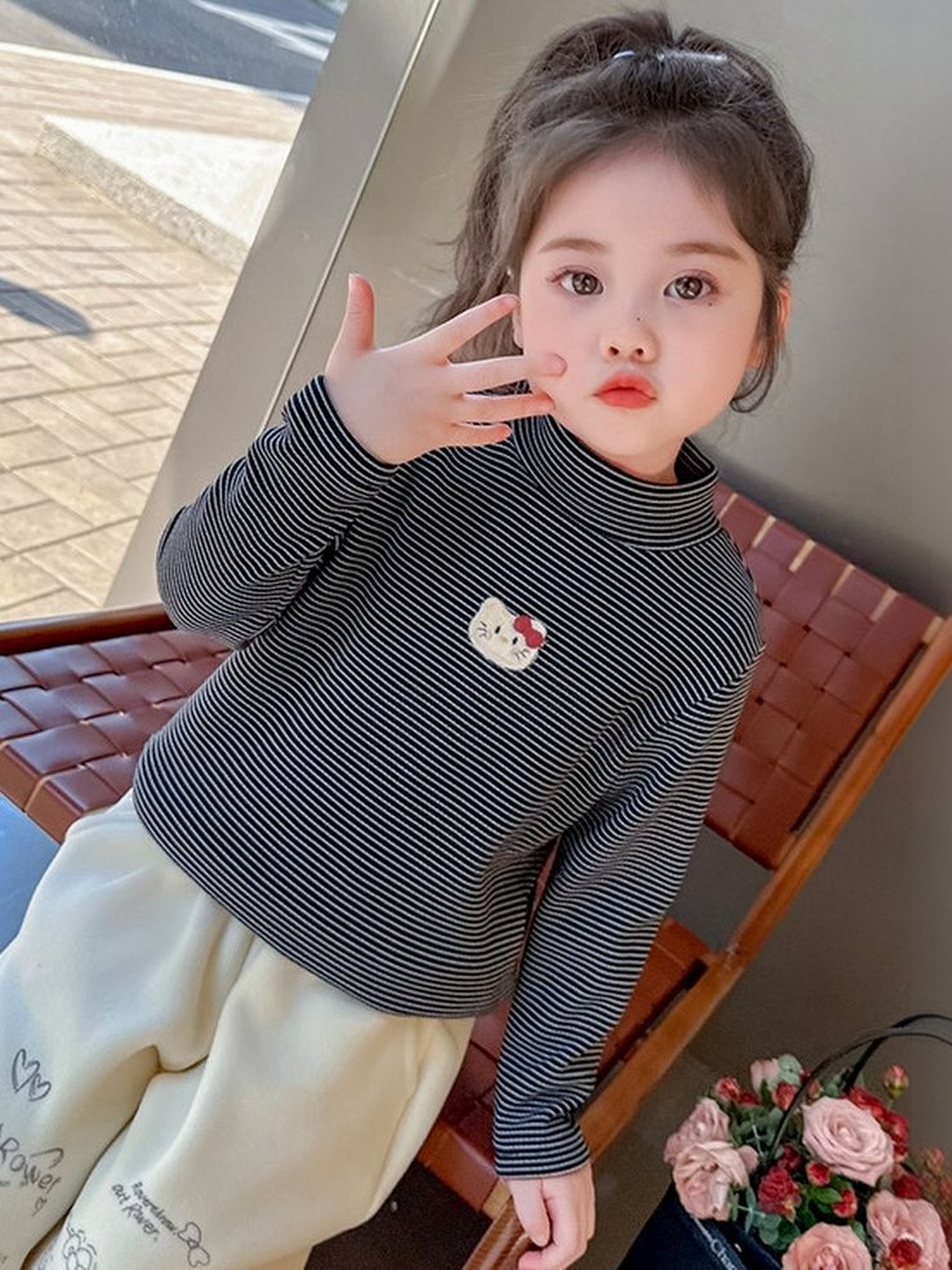 LULU & SKY Girls Striped Tops