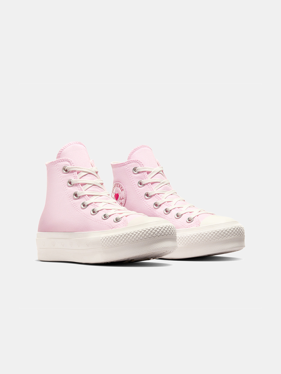 Converse Women Chuck Taylor All Star Lift Platform Hearts Canvas High Top Sneaker