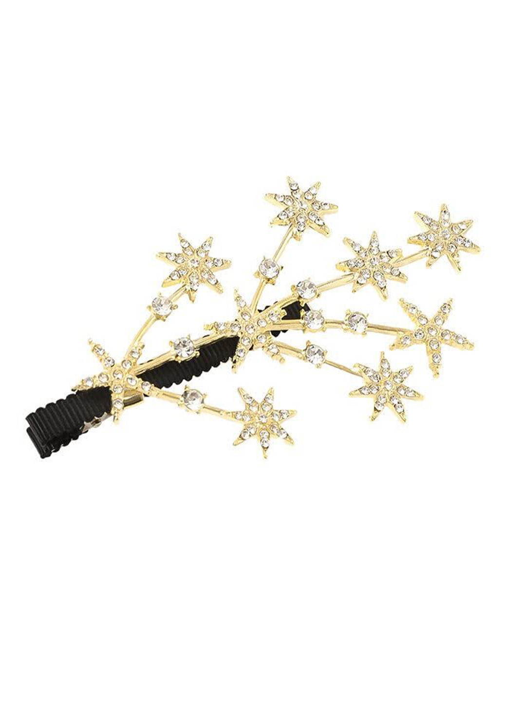 HANDBAG COLLECTION Women Set of 2 Five pointed Star Alligator Hair Clip