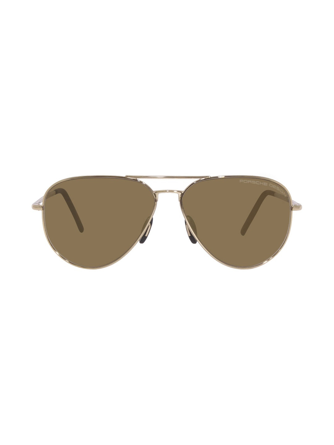 PORSCHE DESIGN Men Green Lens & Gold-Toned Aviator Sunglasses with