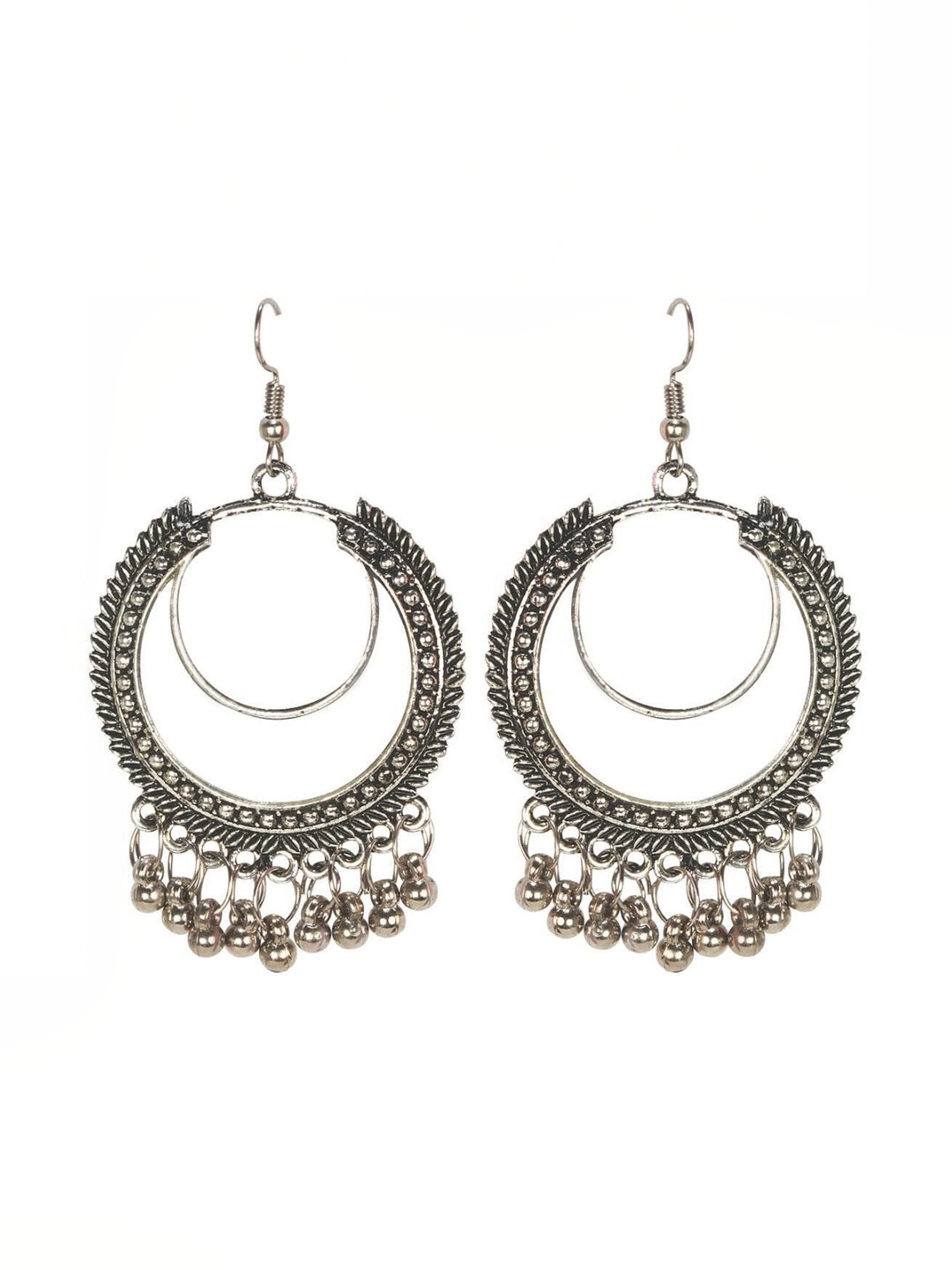 Women Click Circular Drop Earrings