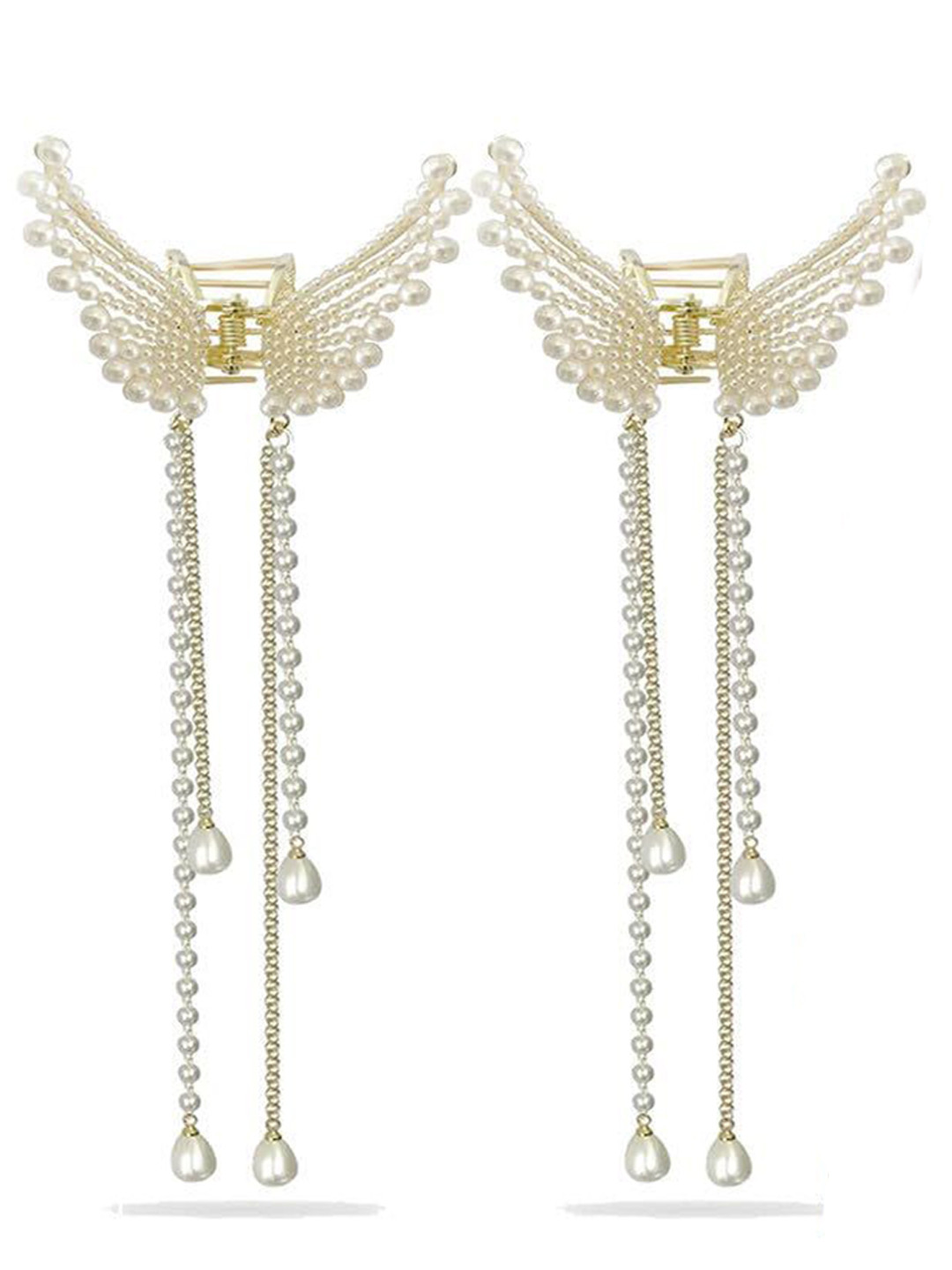 Watch junction Women Set of 2 Butterfly Shape Embellished Claw Clip