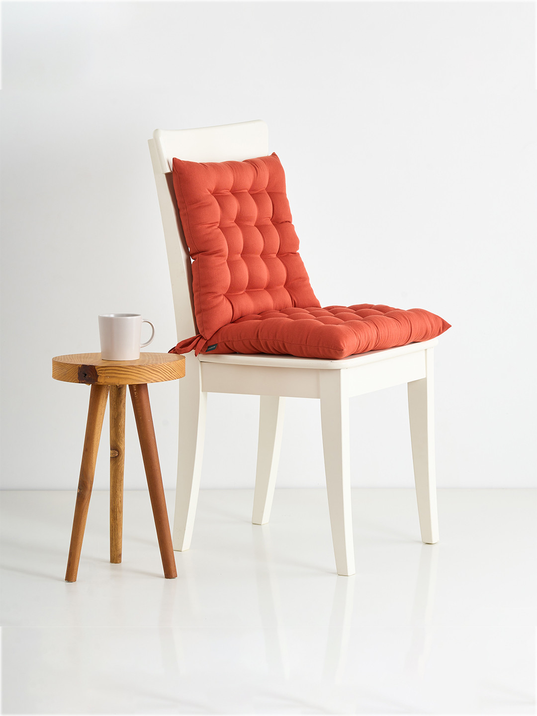 SKANDA FAB 2 Pieces Maroon Pure Cotton Chair Pads