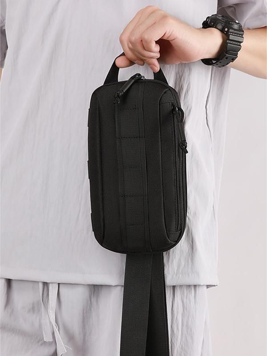 Mast & Harbour Men Adjustable Straps Waist Pouch