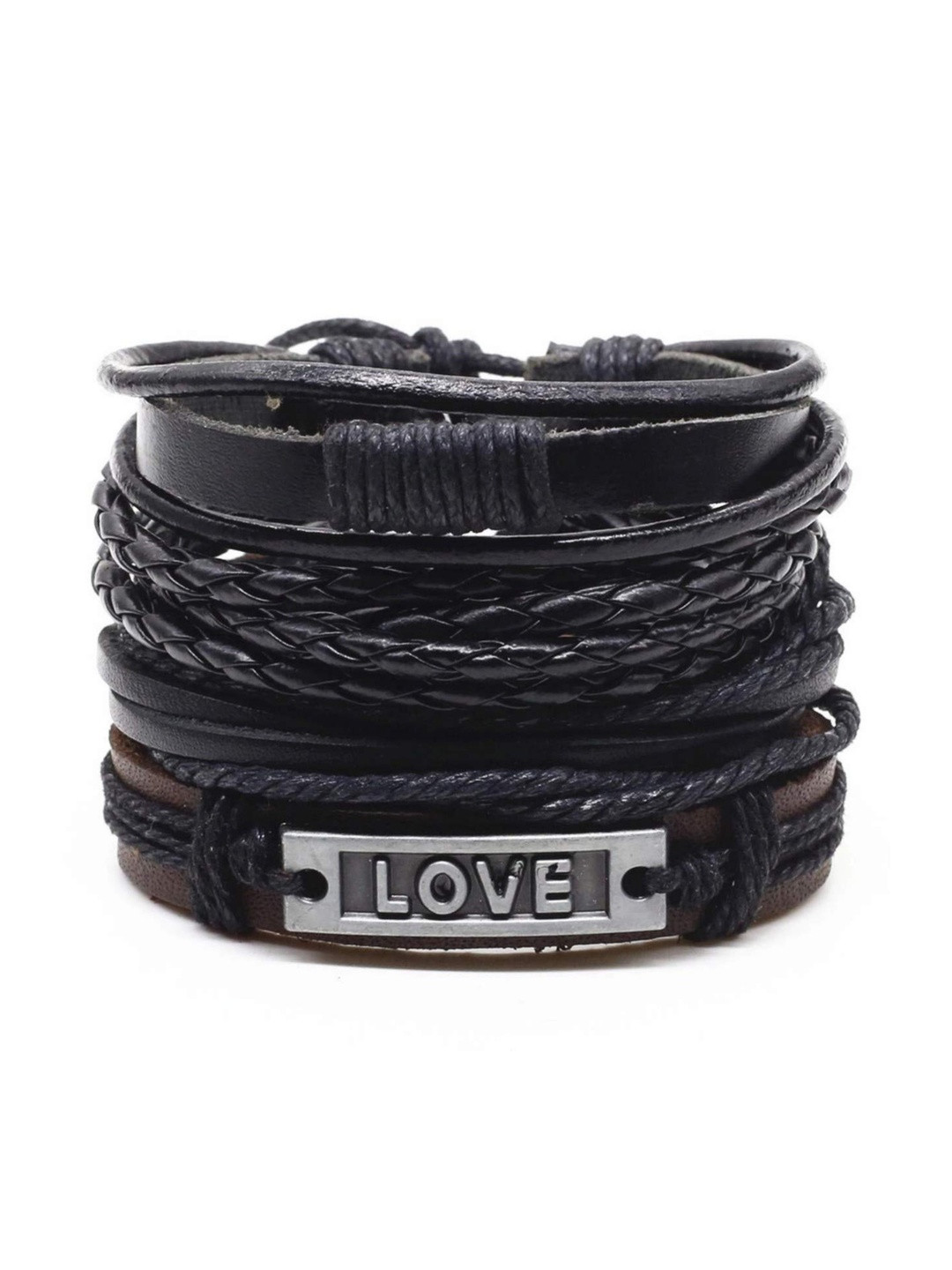 P. R. PRINTS Unisex Kids 4 Leather Wraparound Bracelet