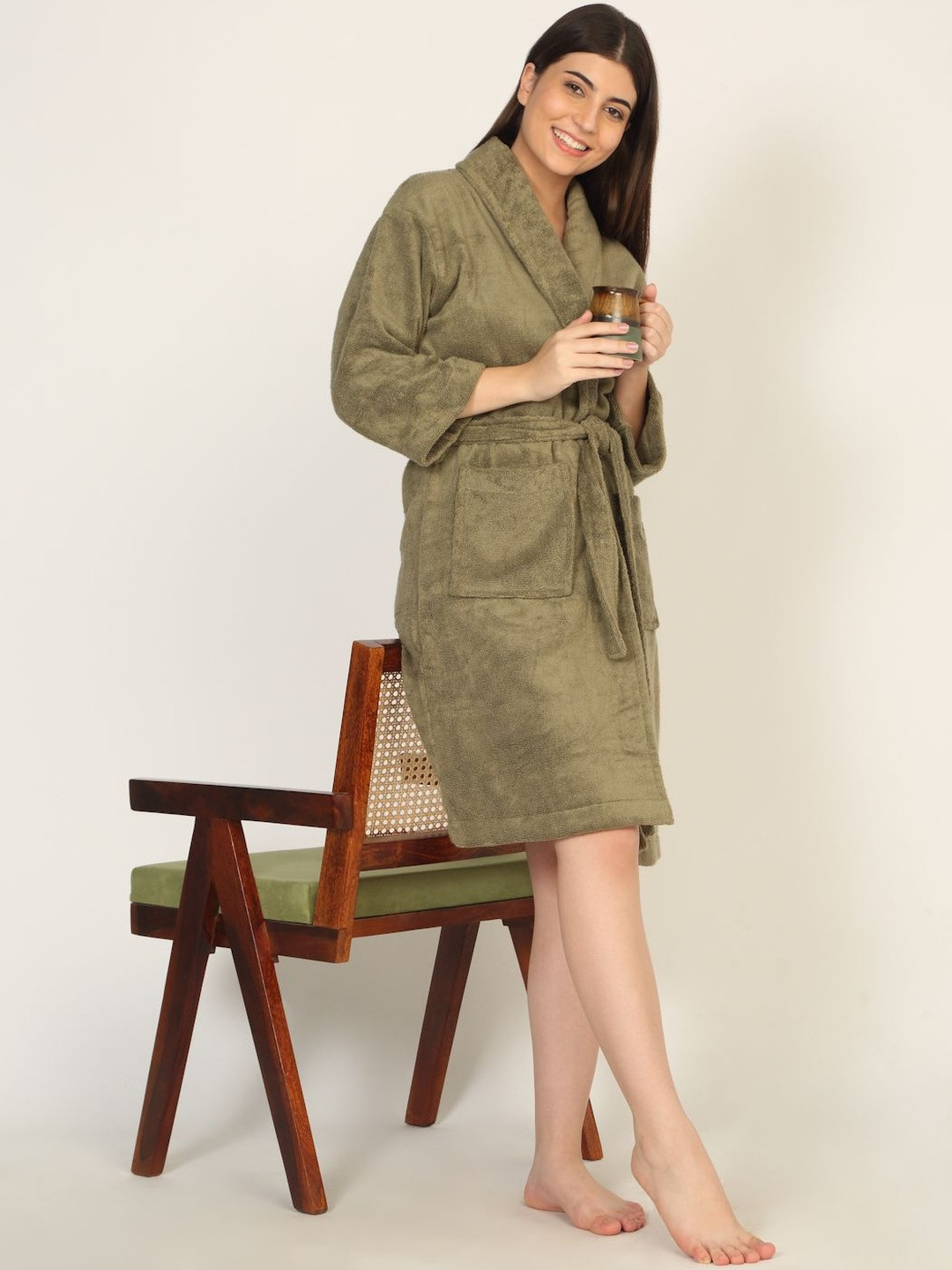 Creeva Unisex Knee Length Bath Robe