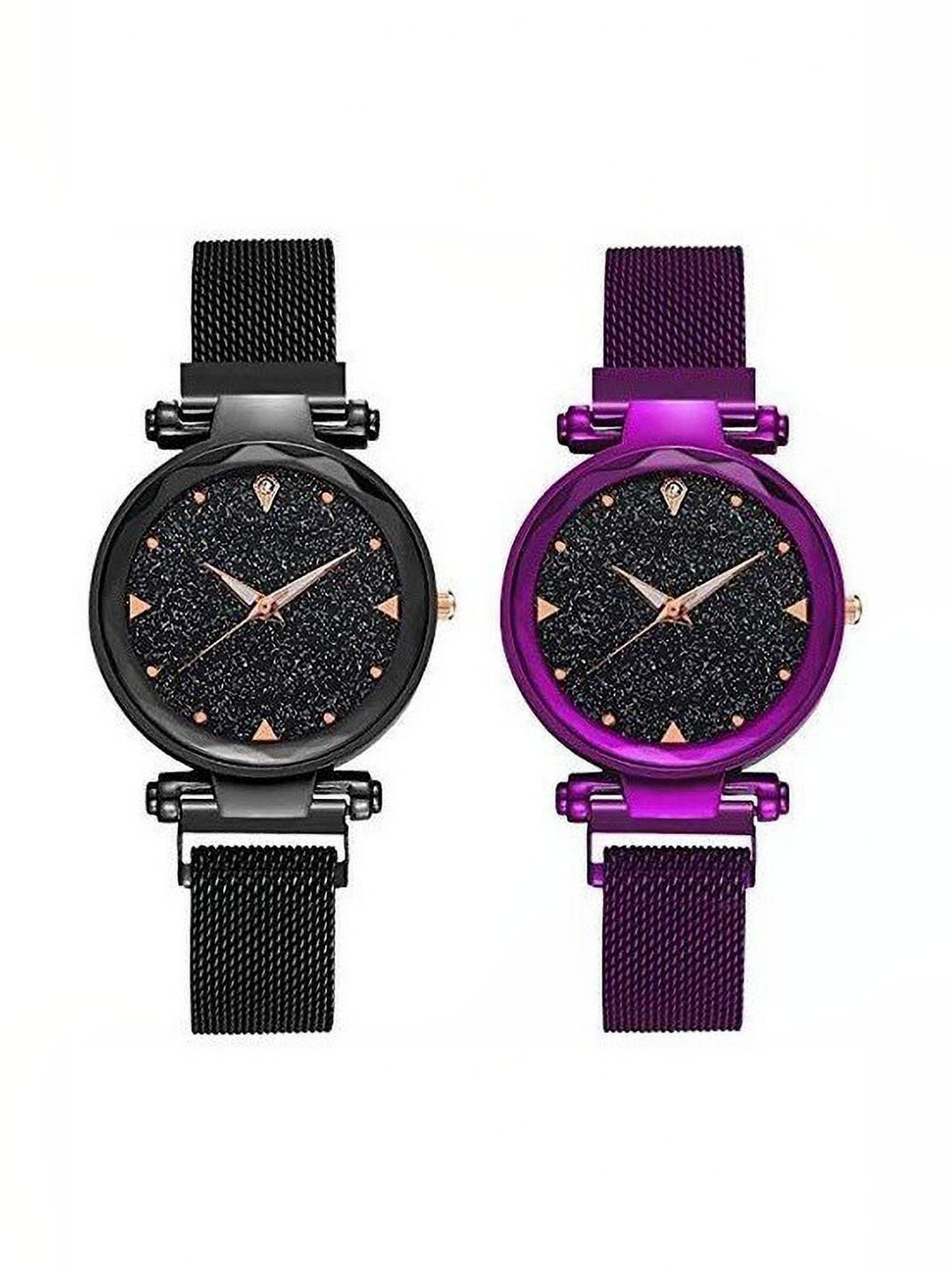 SZN Men Dial & Straps Analogue Watch MEG BLK&PRPLE