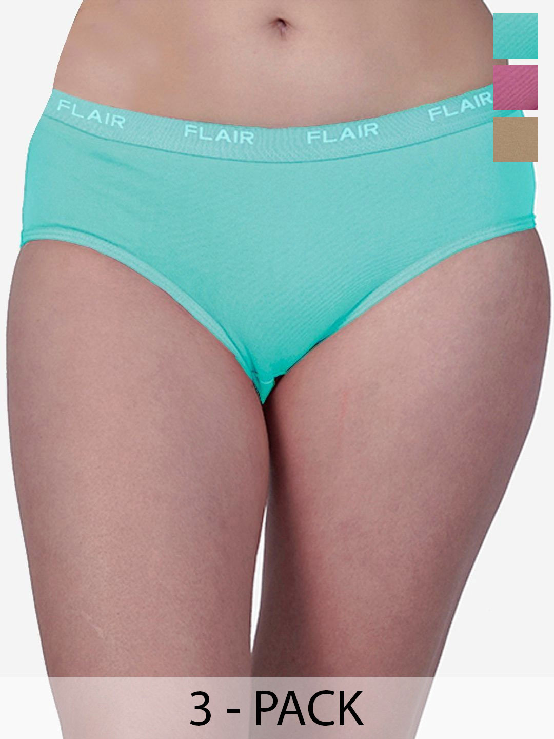 SHYAM SONS FLAIR Women Pack Of 3 Hipster Briefs